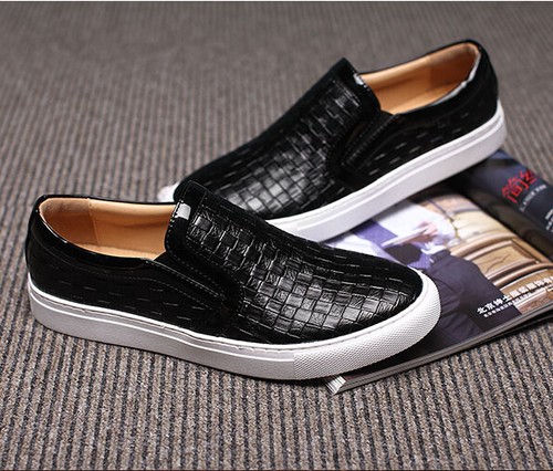 Men Korean New Flat Loafers Slip On Casual Skateboard Fashion Shoes Plus Size - Picture 7 of 9