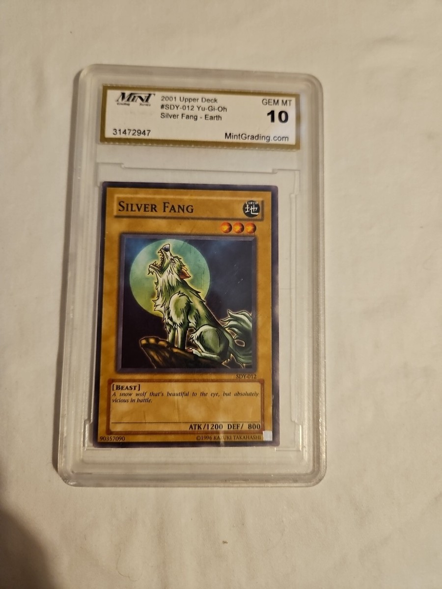 2001 Upper Deck #SDY-012 Yu-Gi-Oh Silver Fang-Earth Gem MT MINT GRADING Card 2001 Upper Deck #SDY-012 Yu-Gi-Oh Silver Fang-Earth Gem MT MINT GRADING Card