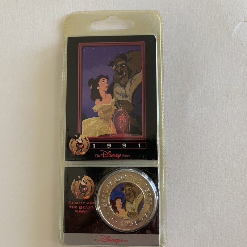 The Disney Decades Coin #14 “1991 BEAUTY & THE BEAST COIN”- RETIRED - NEW