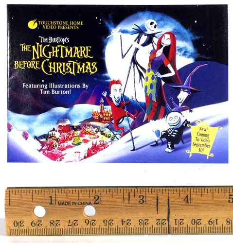 Nightmare Before Christmas Touchstone 1993 VHS Promo - Illustrated by Tim Burton - Picture 5 of 6
