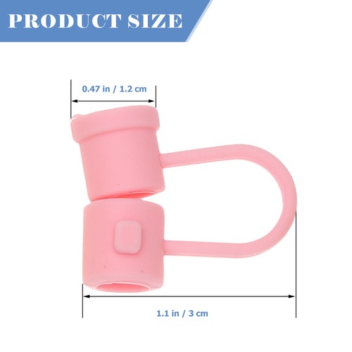12 Pcs Straw Stopper Reusable Cover Multicolored Silicone Tip Stoppers - Picture 11 of 12