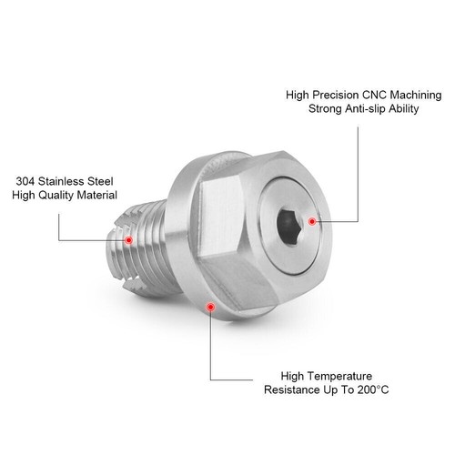 Car Oil Drain Plug M14.1*1.5 Self Tapping Oil Pan Thread Repair Kit with O-Ring - Picture 4 of 6