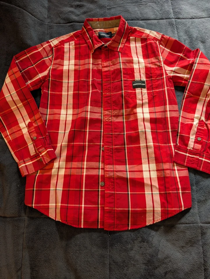 LOT Of 3 Youth Large Calvin Klein Tommy Hilfiger Nautica Shirts - Image 2 of 4