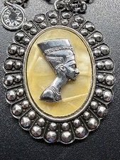 Egyptian Queen Nefertiti Pendant 20 Necklace.