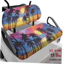 Golf Cart Seat Covers Anti-Fading Bench Seat Covers Kit Colorful Cloud Sunset-A