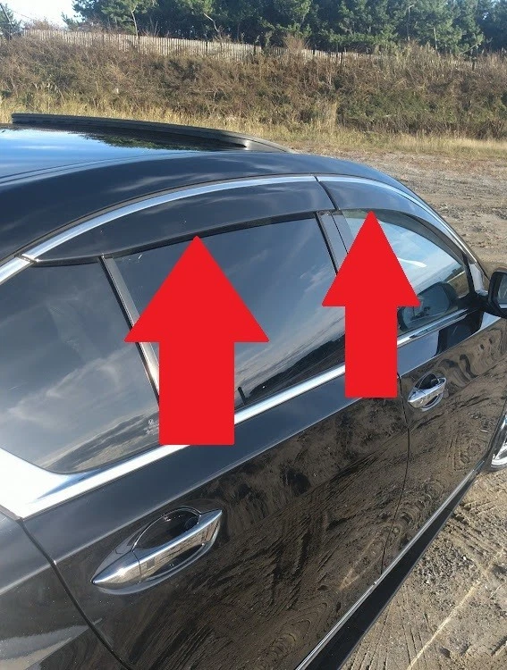 OEM Honda Acura Legend KC2 RLX Protector de Lluvia Puerta Visera Derecha Derecha Derecha Derecha Juego Genuino JDM Nuevo Foto 2 de 3