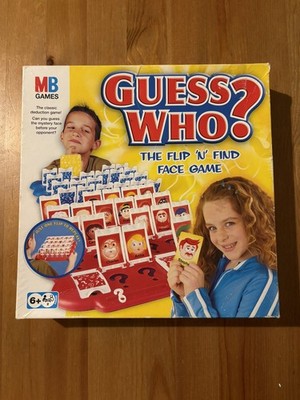 Vintage 2004 MB Guess Who? Flip and Find Face Brettspiel komplett