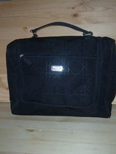 Dior Navy Black Toiletry Bag Dropp Kit Travel Case with Dual Zipper
