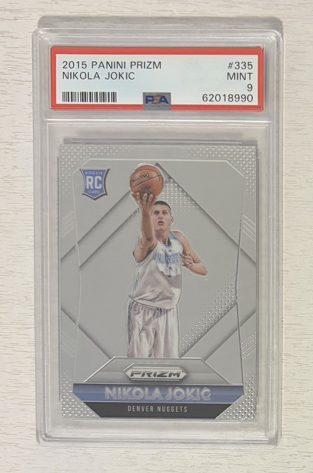 2015-16 Panini Prizm Nikola Jokic Rookie Base Prizm PSA 9 #335