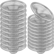 20pc Kitchen Bathroom Sink Drain Strainer Metal Hair Catcher Mesh Filter Screen