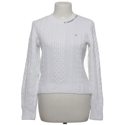 Tommy Hilfiger Jeans, Strickpullover, Größe: M, Weiß, Zopfstrick, Damen #DOK