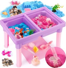 Sand and Water Sensory Table with Lid Unicorn Axolotl Indoor Outdoor Play