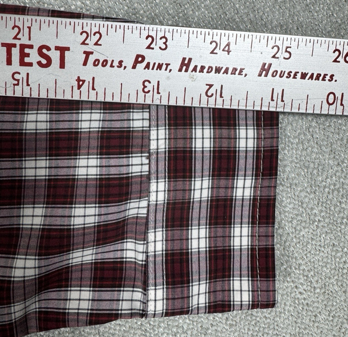 Eddie Bauer Men Large Red White Plaid Wrinkle Free Relaxed Fit Button Down Shirt image 10