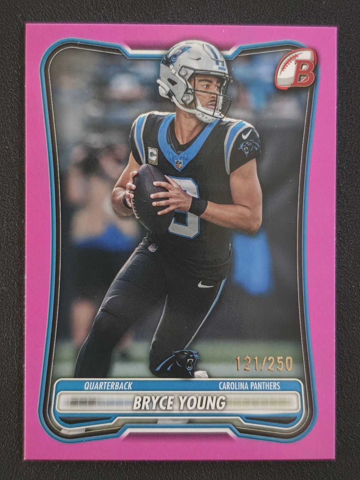 2026 Topps Bowman University Bryce Young #13 Pink /250 Carolina Panthers
