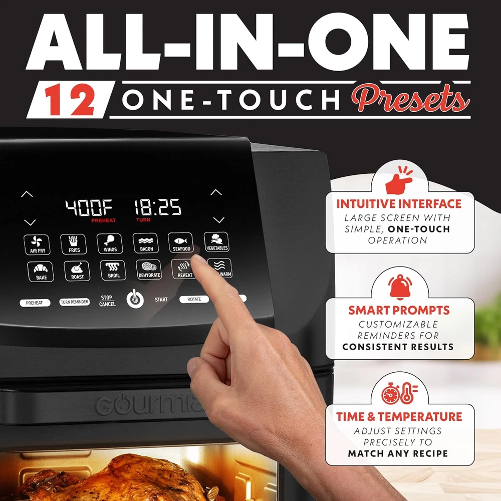 14-Quart Digital Air Fryer Toaster Oven Combo All-In-One Appliance 14-Quart Digital Air Fryer Toaster Oven Combo All-In-One Appliance