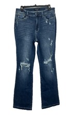 Judy Blue Mid Rise Distressed Bootcut Jeans Dark Wash Ripped Women's Size 11x30