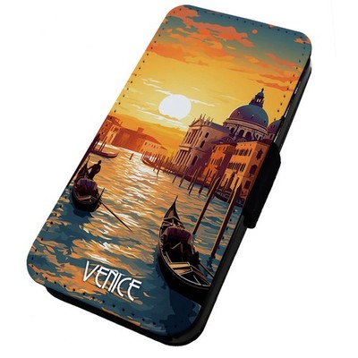 Bedruckte Klapp Handyhülle iPhone, Samsung & Huawei Urlaubsstädte Venedig
