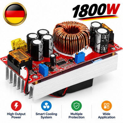 1800W 40A DC-DC-Boost-Wandler Aufwärtswandler Step Up Stromversorgungsmodul