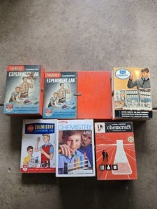 6 Gilbert Sears Skilcraft Lionel-Porter Chemistry Sets