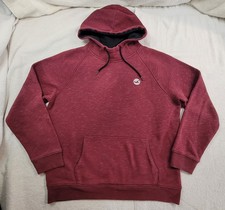 Hollister California Mens Heather Burgundy Pullover Funnel Hoodie Sweatshirt L