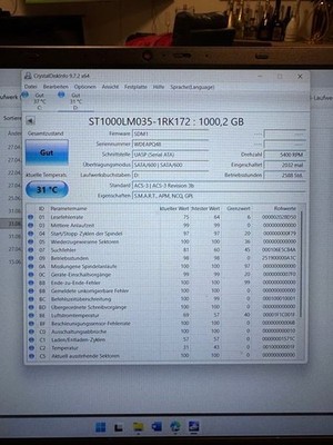 1 TB Seagate Mobile HDD !!! GUT mit 2588 Betriebsstunden voll funktionsfähig