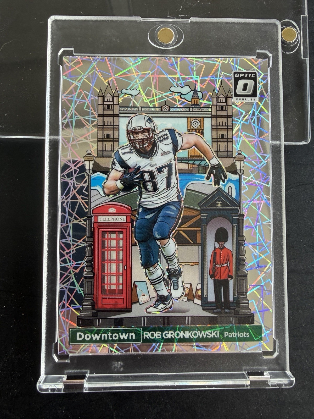 2023 Donruss Optic International Downtown Rob Gronkowski #2 SSP Case Hit Patriot