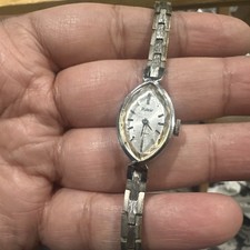 Working Vintage Pulsar Manual Wind 17 Jewels Ladies Watch 15mm Fit 6in Read