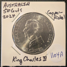 2024 Australia 50 cents. King Charles III (obv) 50 years NAIDOC (ex roll)(1104A)