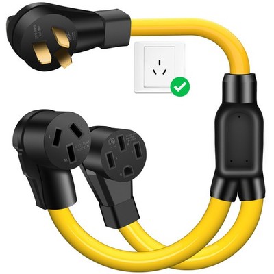LAZMUMI 3 Prong 50 Amp Y Splitter for EV Charger and Older Ranges, NEMA 10-50...