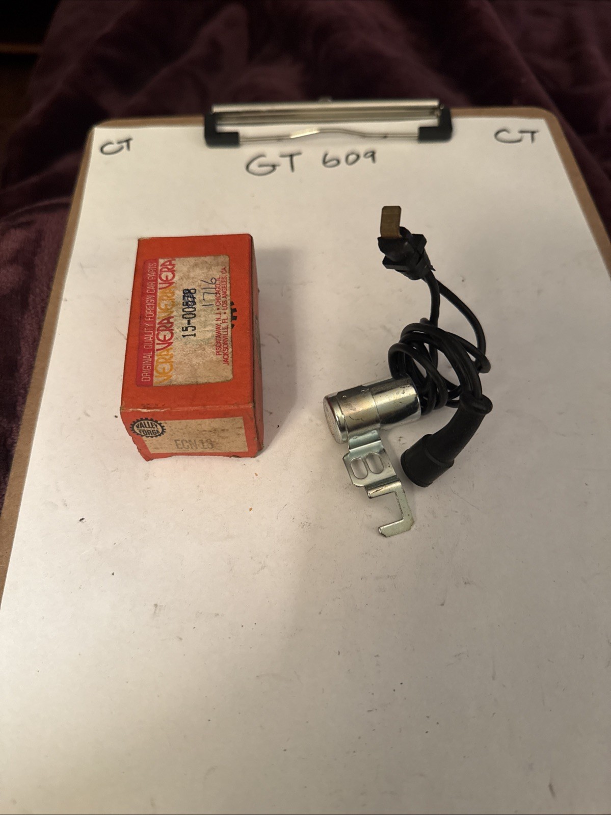 1 Valley Forge Ignition Condenser ECN13 NOS 15-001716 OEM Sold Individually