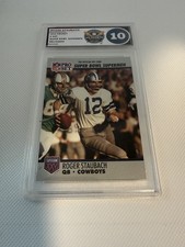 1990 Proset Super Bowl Supermen #037 Roger Staubach HOF. H4 Sports 10