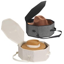 Hat Storage Bag with Zipper Beach Hat Case for Fedoras Bucket Hats Men Women