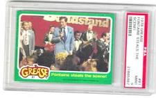 1978 Topps Grease # 81 Green Series Fontaine steals Graded Card PSA 9 pop 9 & 6