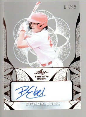 2024 Leaf Trinity Clear Bronze Autograph #CA-BE1 Brady Ebel 65/99