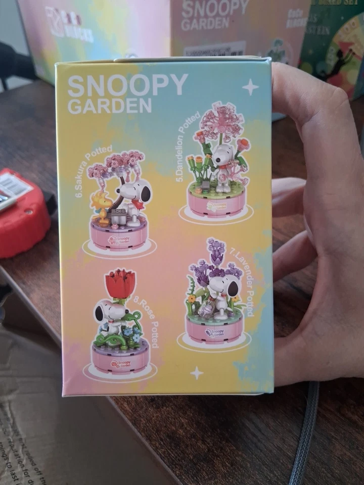 Caja ciega de jardín PEANUTS SNOOPY bloques de construcción bloques de caco planta Foto 3 de 4