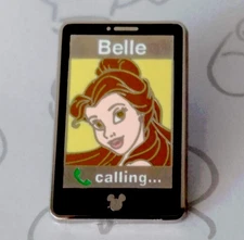 Belle Princess Mobile Phones WDW 2014 Hidden Mickey Disney Pin 102258