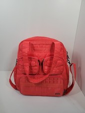 Bolso de mano acolchado Lug Puddle Jumper naranja coral bolsa de pañales de viaje