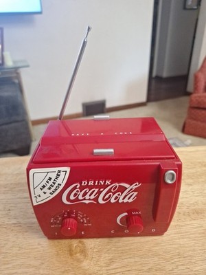 VTG 1991 Coca Cola Mini Cooler Radio Receiver AM FM TV Works
