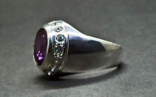Women Handmade Ring 925 Sterling Silver – Lab Created Alexandrite & Green Zircon - Picture 11 of 24