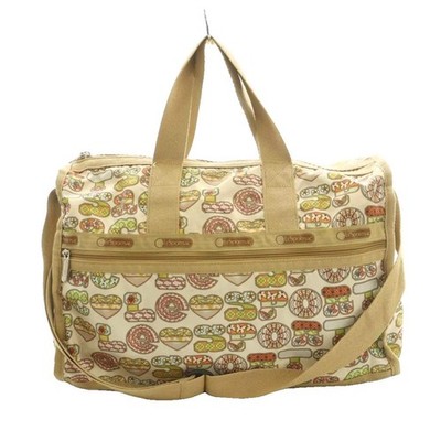 Lesportsac Boston Bag Shoulder Tote Hand 2Way All Over Pattern Beige /Ss Os Ladi