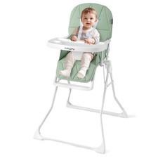 Foldable High Chair Easy Clean Compact Highchair w/ Removable Adjustable Tray