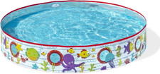 Bestway 55029 Paddling Fill N Kids Garden Pool with Fun Fish Print, Multicolor,