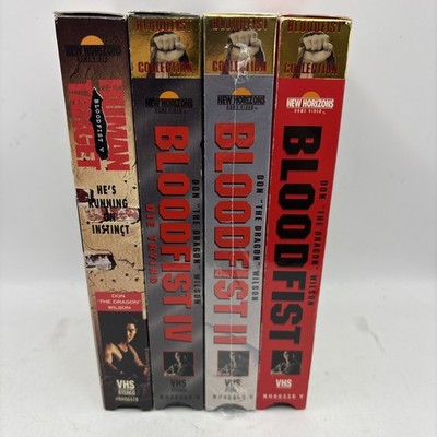 Bloodfist VHS Lot 1 2 4 & 5 Human Target Don The Dragon Wilson Martial Arts Rare