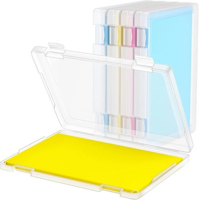 1 Pack A4 File Box Paper Organizers Holder, Transparent Document Paper Project C