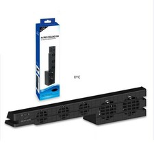 Externer USB Kühler mit 5 Lüftern für PS4 Pro Konsole Schwarz Kühlung