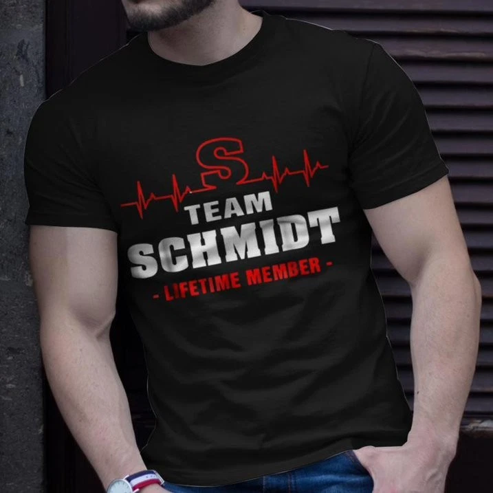 NWT Team Schmidt Lifetime Member Surname Last Name Unisex TShirt image 2
