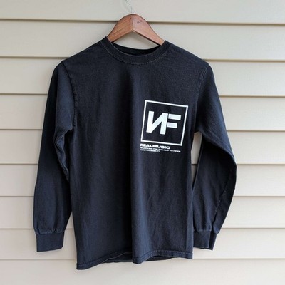 NF The Search Long Sleeve Shirt Mens Small Black 2019 Tour Tracklist Graphic Tee