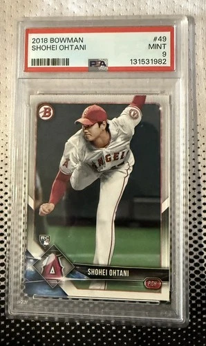 SHOHEI OHTANI 2018 BOWMAN #49 PSA 9 MINT RC GRADED ROOKIE CARD
