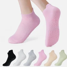 6 Pairs Women's Yoga Socks with Grippers, Anti-Slip Pilates Dance Socks.........