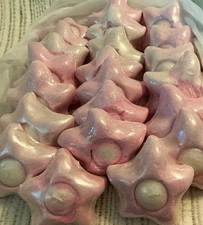 Star-Shaped Bath Bombs 22 Lot Pink  White Unisex Bath Bombs w/floating candle